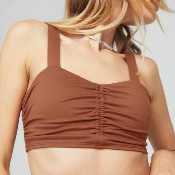 ALO Yoga Tops - Alo Airbrush Cinch Bra Small Rust EUC